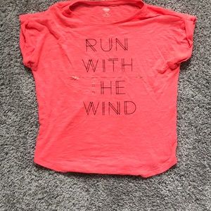 Girls “RUN WITH THE WND” Tee